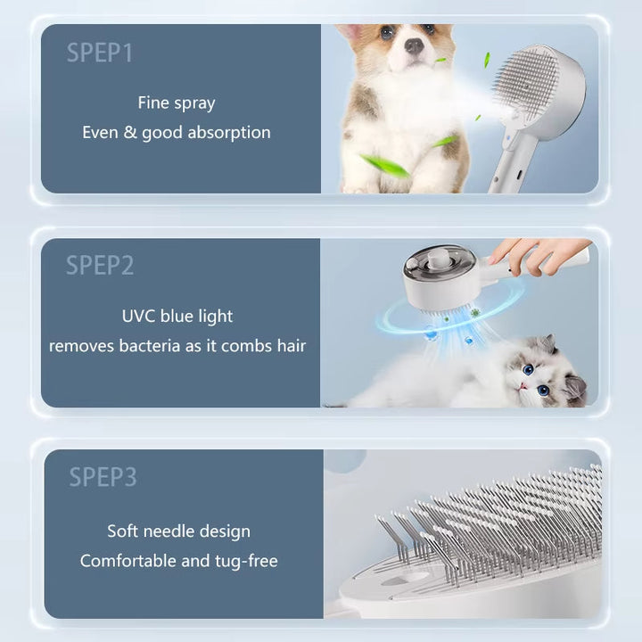 Experience the Ultimate Pet Grooming with Our Electric Steam Massage Brush