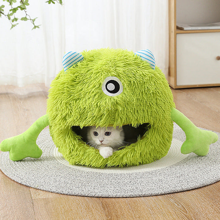 Discover the Ultimate Comfort for Your Furry Friend with the Pet Fluffy Round Calming Plush Bed